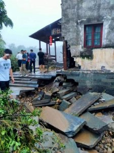 ​婺源宋代彩虹桥毁于洪灾但主体仍在