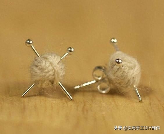 「针织作品」可爱精致的毛线团小饰品