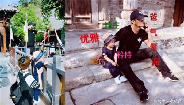 34岁谢楠一家生活近照，结婚纪念日硬汉吴京向儿子借吻，儿子吴所谓在爸爸身边很乖巧