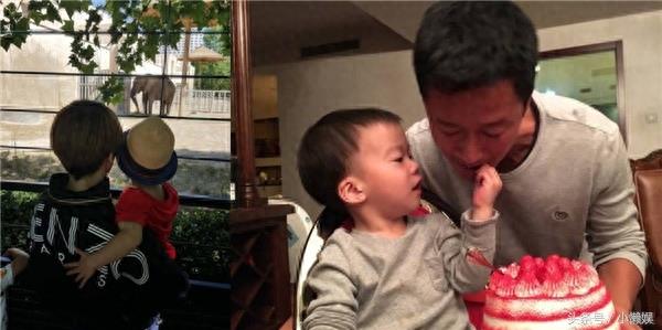 34岁谢楠一家生活近照，结婚纪念日硬汉吴京向儿子借吻，儿子吴所谓在爸爸身边很乖巧