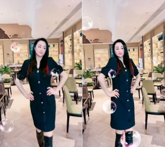 ​曹颖王斑的幸福婚姻（48岁曹颖餐厅内跳舞）