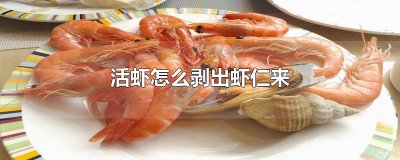 ​活虾怎么剥出虾仁来