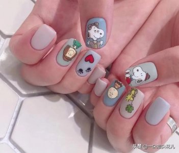 ​分享10款短指甲手绘可爱美甲，喜欢记得收藏哦