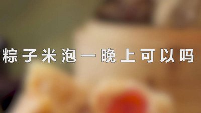 ​粽子米泡半个小时可以吗 包粽子米泡一夜行吗