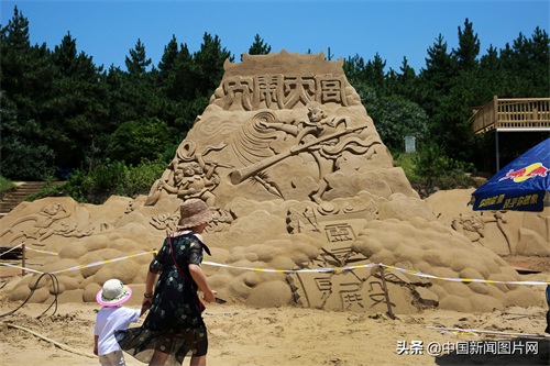 浙江舟山：50余座沙雕作品呈现朱家尖南沙 开园仪式7月19日晚举行