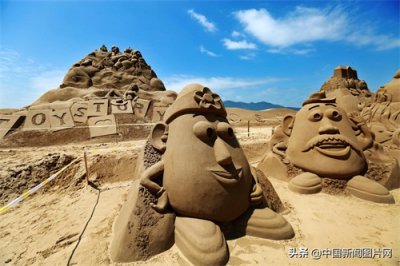 ​浙江舟山：50余座沙雕作品呈现朱家尖南沙 开园仪式7月19日晚举行