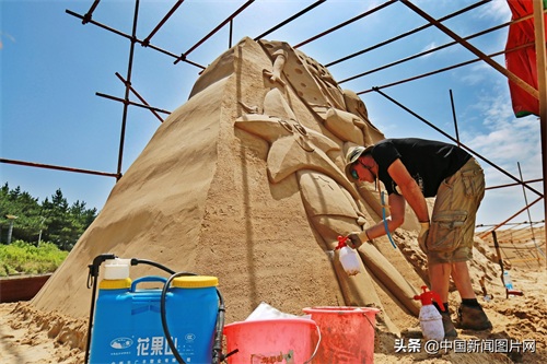 浙江舟山：50余座沙雕作品呈现朱家尖南沙 开园仪式7月19日晚举行