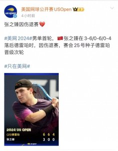 ​左腿伤病困扰，张之臻宣布退赛