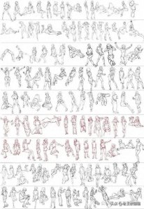 ​够你画10年了！3000个人物速写动态图，收藏备用