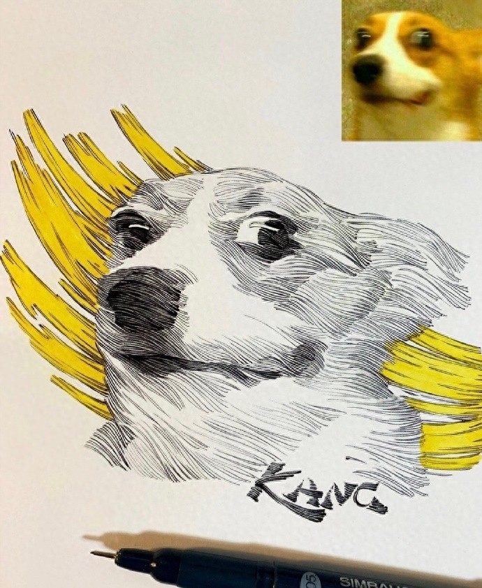 黑白 | 把搞怪表情包画成线条画，这波创意太可了吧