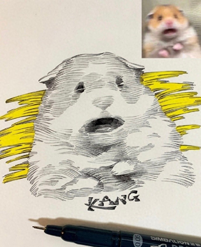 黑白 | 把搞怪表情包画成线条画，这波创意太可了吧