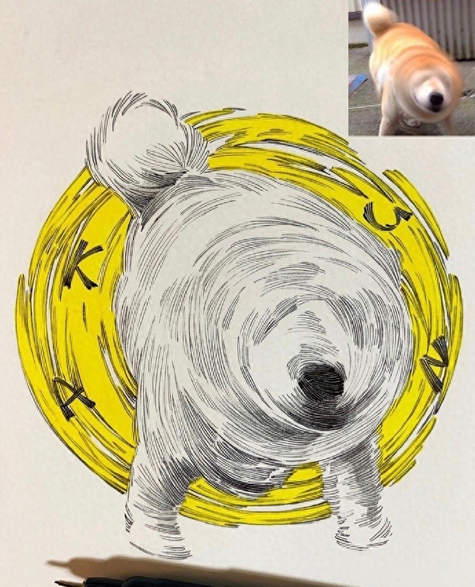 黑白 | 把搞怪表情包画成线条画，这波创意太可了吧