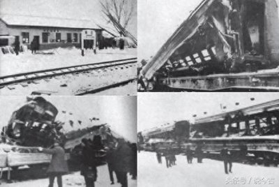 ​杨庄列车相撞事故现场照片，由于司机睡着而造成的特大事故