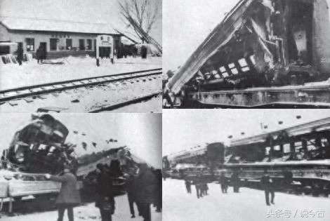 杨庄列车相撞事故现场照片，由于司机睡着而造成的特大事故