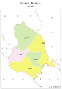 ​中国最新行政区划——四川省遂宁市